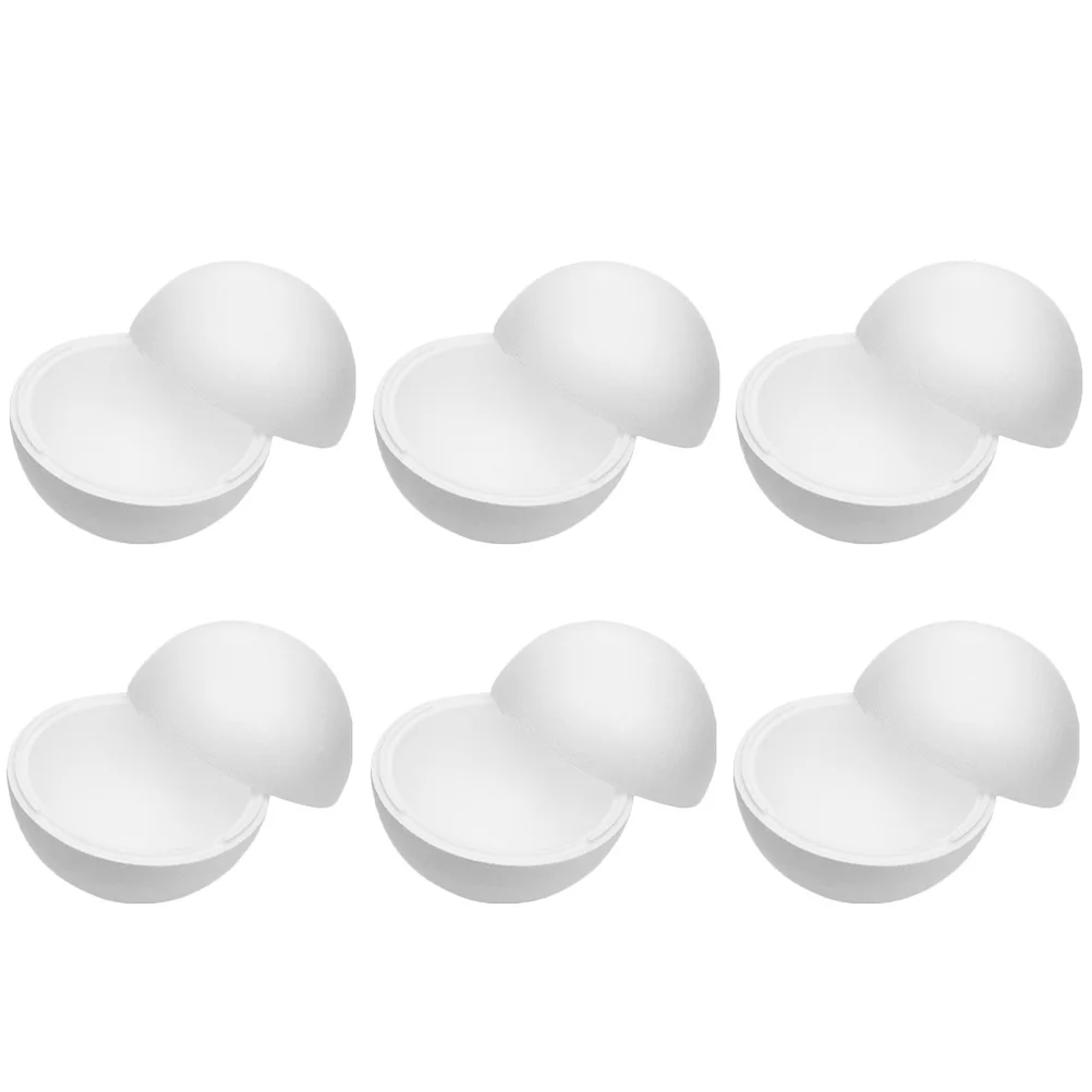 

6Pcs Foam Craft Balls White Shapes for DIY Painting Christmas Tree Decorations Wedding Party Supplies