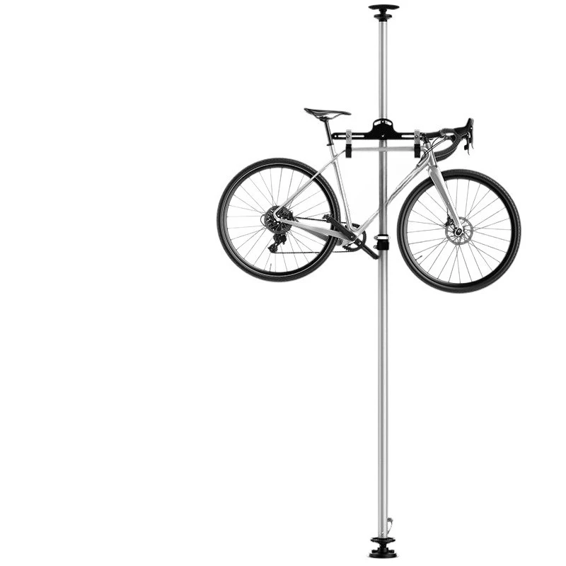 

Bicycle upright column display frame, road car hanging frame weighted household vertical parking rack No punching