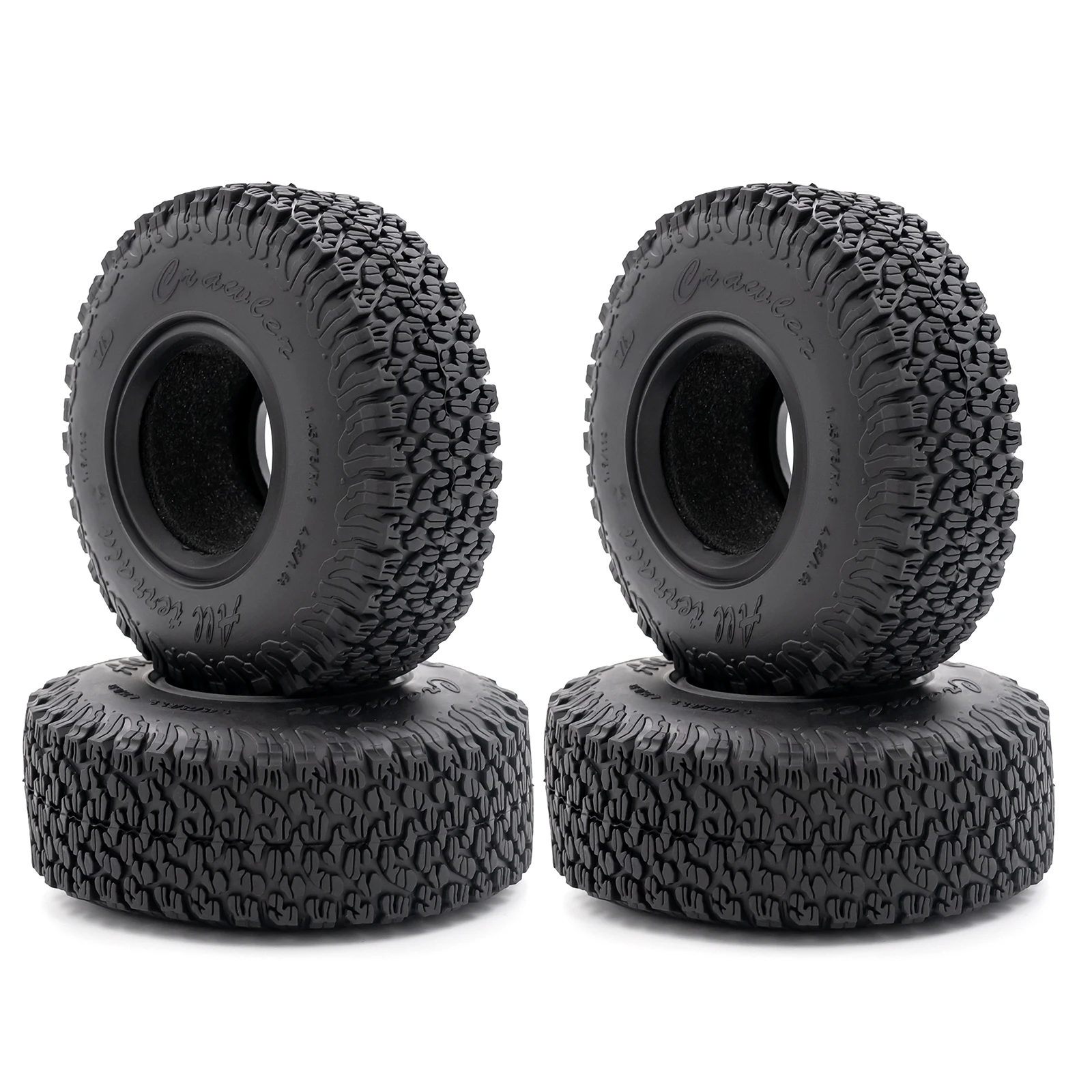 4Pcs 1.9 Tires Fine texture Claw Mud Terrain Wheel Tires  110*45mm for 1/10 RC Crawler Axial SCX10 90046 AXI03007 TRX4  KO3