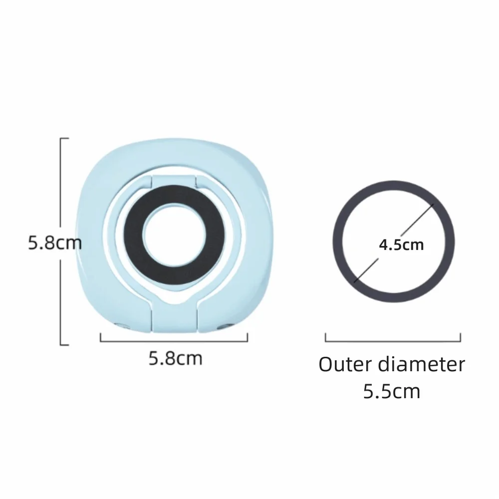 المحمولة مزدوجة الوجهين حامل هاتف مغناطيسي قابل للتعديل قبضة الهاتف البنصر حامل طوي دعم سطح المكتب حامل جوّال بلاستيكي الخليوي #4