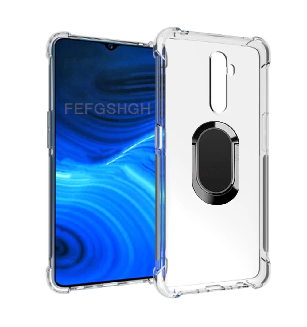 Für Realme X2 Pro 6,5" RealmeX2Pro RealmeXT XT X2Pro Zurück Ring Halter Halterung Telefon Fall TPU Weiche Silikon Abdeckung