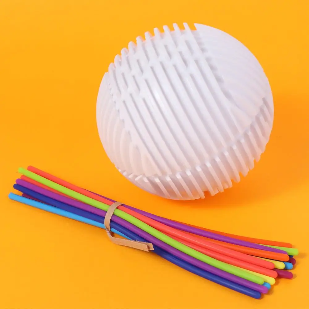 Palla di attività sensoriale Montessori stereoscopica 3D Colore arcobaleno Corda intrecciata Palla per dita Fidget Design fai da te Materiale in silicone