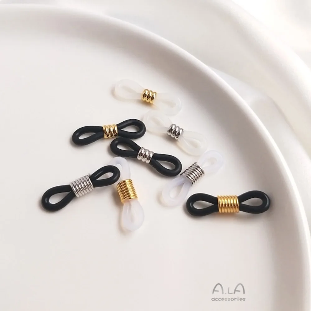 المشابك والنحاس والخطافات 14K الذهب اللون عدم الانزلاق خاتم سيليكون 8-حرف مشبك اليدوية DIY سلسلة المرأة سلسلة الملحقات #3