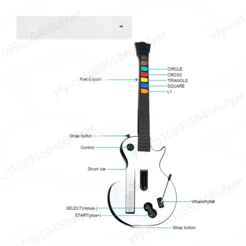 Guitar compatible Clone Hero Rock Band game Remote control joystick console accessory Wireless Guitar Hero controller