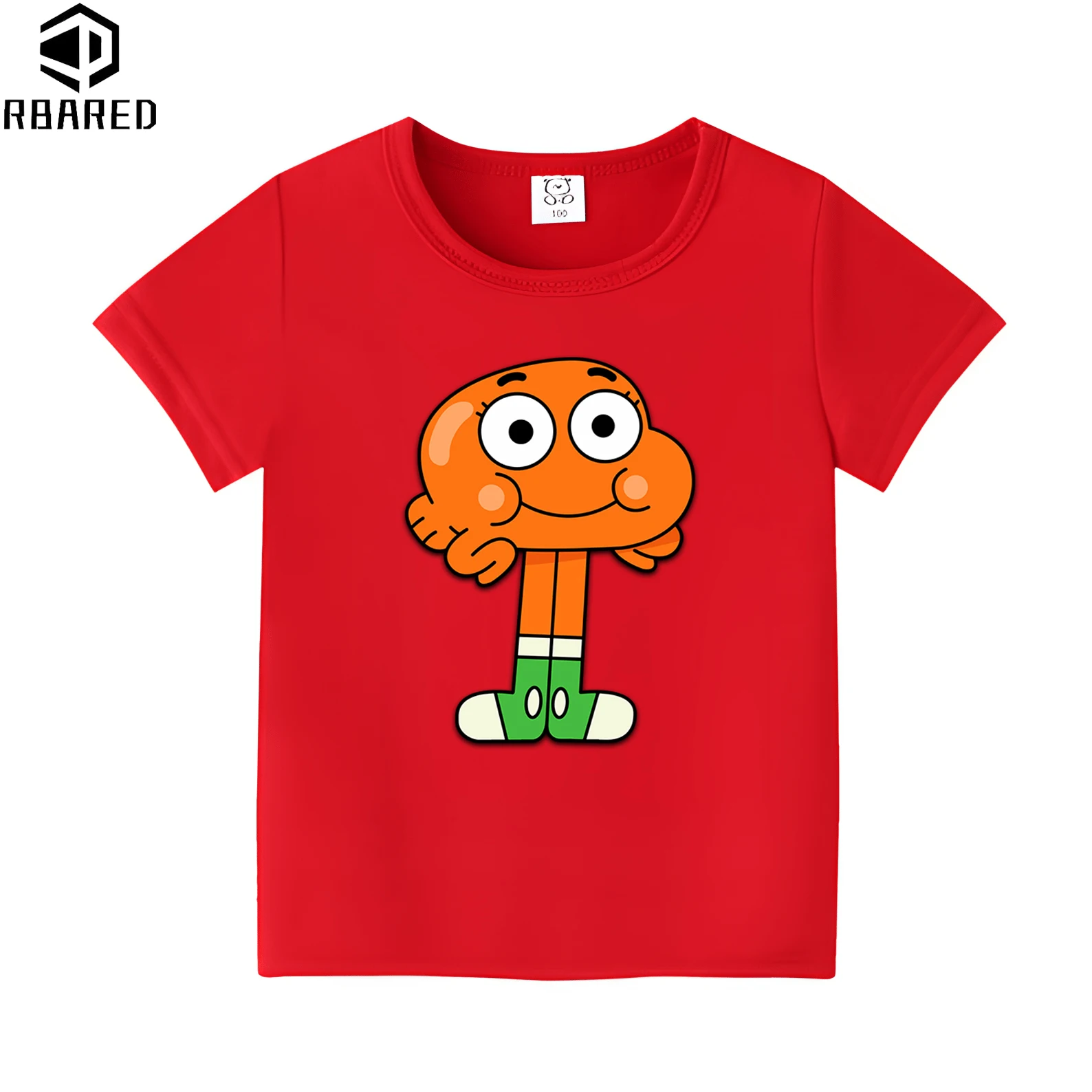 Tops The Amazing World of Gumball 100% Cotton Children Top Shirts Children's T-shirt Winx 2024 Kids Clothes Short Sleeve Brands