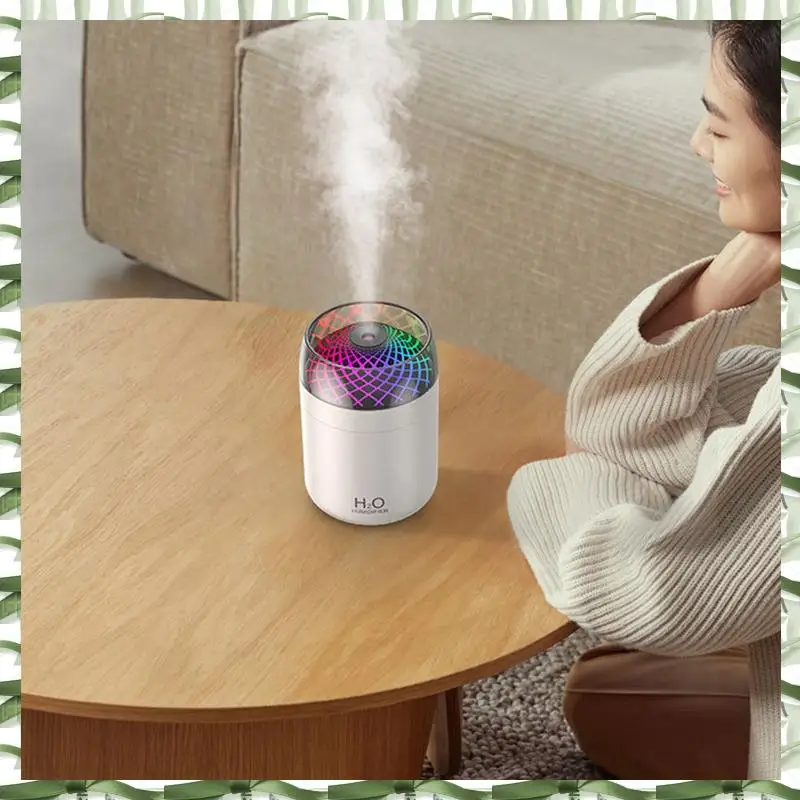 

Professional Tool Glass Cup Humidifier Colorful Light Bedside Table Decoration Night Light Usb Large Mist Humidifier