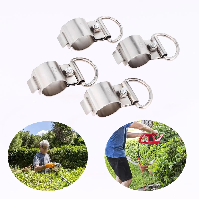 Universal Shoulder Strap Trimmer Shaft Clamp for Cordless String Trimmers Garden Equipment Parts Grounding Wire Pipe Clamp Tool