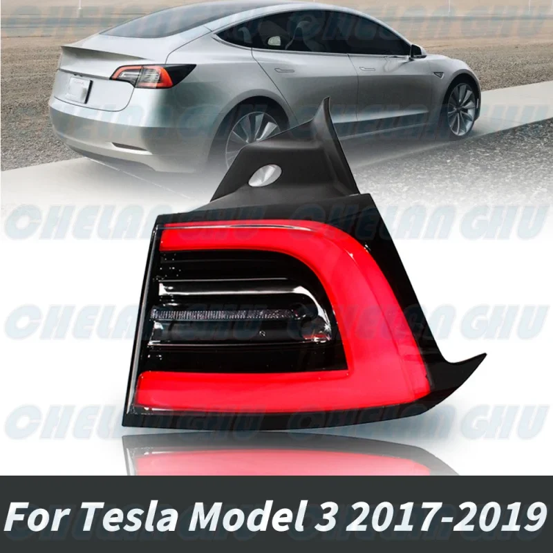 LED Tail Light For Tesla Model 3 2017 2018 2019 Right Outer Side 3 Pins Rear Lamp Turn Light Car accessories