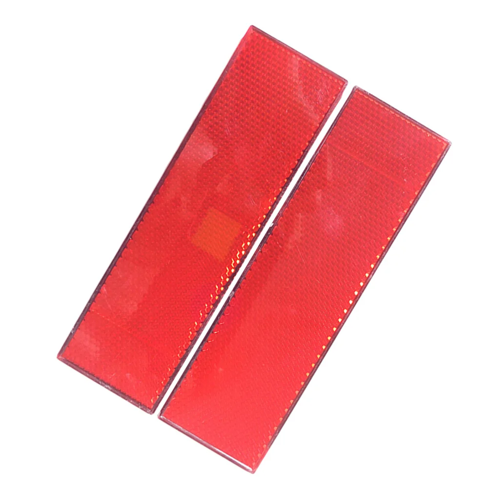4 pcs High Visibility Safety Warning Tape Reflective Panel For Truck Car Vehicle Ship Road Transport Red Durable Easy Install