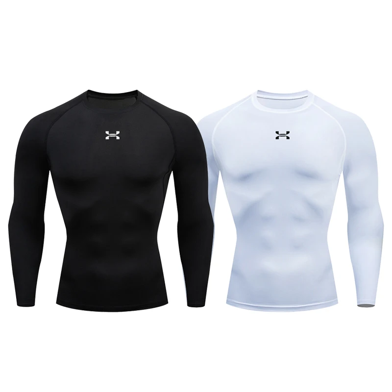 

Men Running Compression T-shirt Long sleeves Sport Tees Gym Fitness Sweatshirt Male Jogging Tracksuit Homme Athletic Shirt Tops