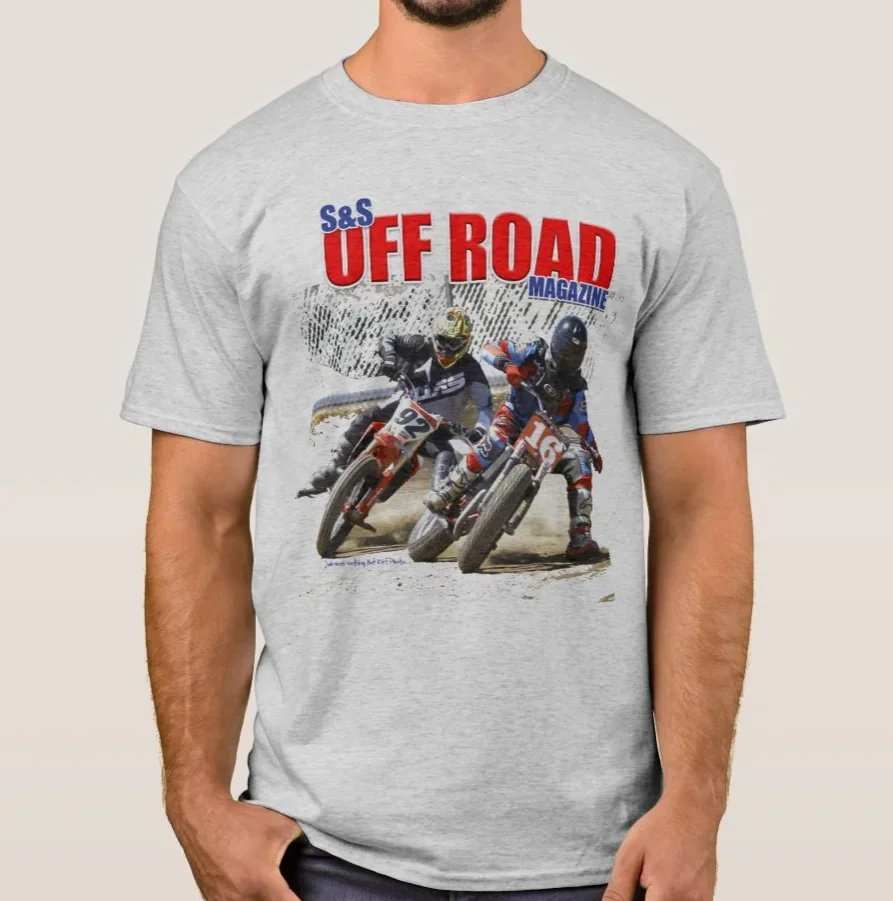 Off Road Flat Track Crosscountry Motorcycle Racers T-Shirt 100% Cotton O-Neck Short Sleeve Summer Casual Mens T-shirt Streetwear