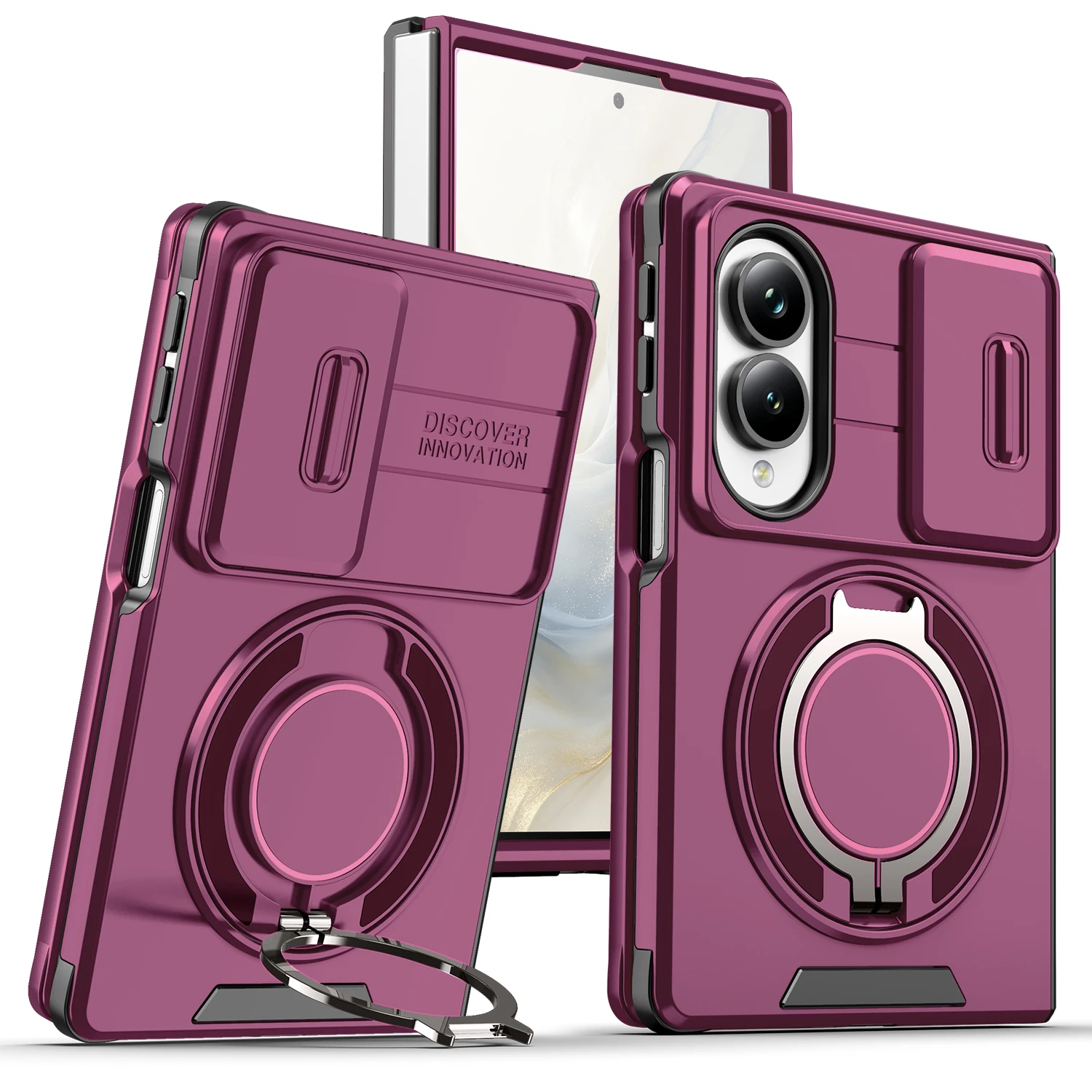 For Samsung Galaxy Z Fold 8 wide Fold7 8 Ultra Case Suitable Rotating Magnetic Wireless Charging Bracket Camera Protection Cover
