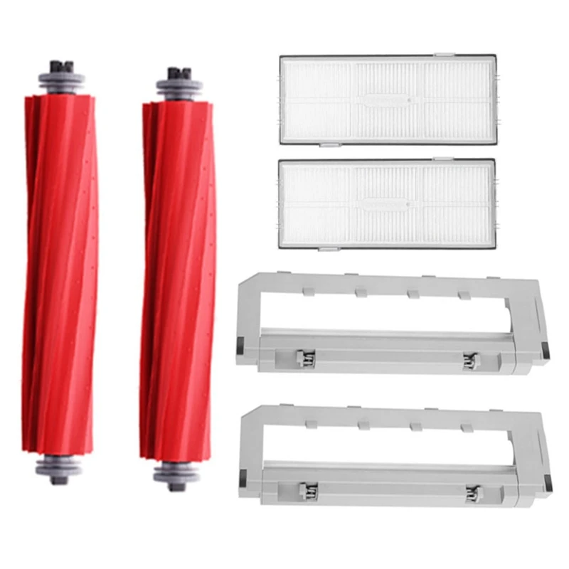 Roborock-Peças sobresselentes robóticas do aspirador de pó, 6pcs, S7, T7S Plus, G10, G10S Pro, escova principal, filtro Hepa, esfregões