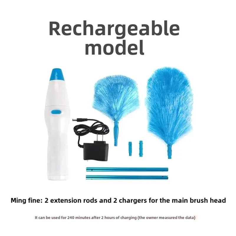 A52Q-Elektrischer Staubentferner, Rotation, großer Griff, wiederaufladbare Reinigungsbürste, Werkzeuge für den Heimgebrauch