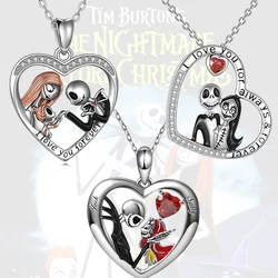 The Nightmare Before Christmas collana donna Jack Sally ciondolo in argento gioielli in acciaio inossidabile personaggi dei film gioielli di moda