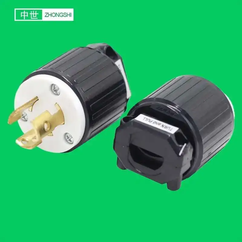 

LK6311 Locking Power Plug NEMA L5 15P US 15A 125V Outdoor Inlets Extension Industry Universal Connector For Generator Control