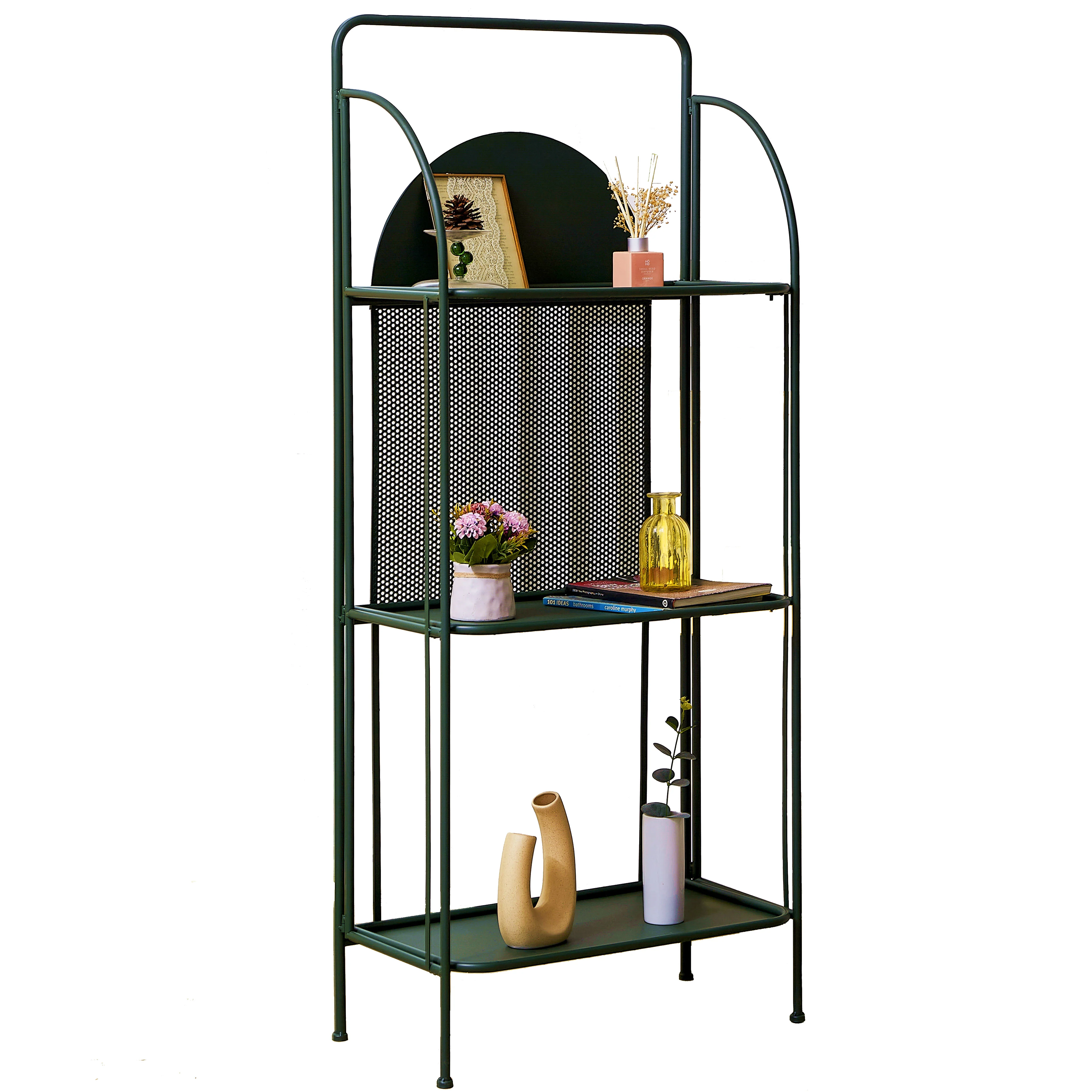 Multi-layer bookshelf storage balcony flower stand floor-to-ceiling indoor ins Nordic Europe