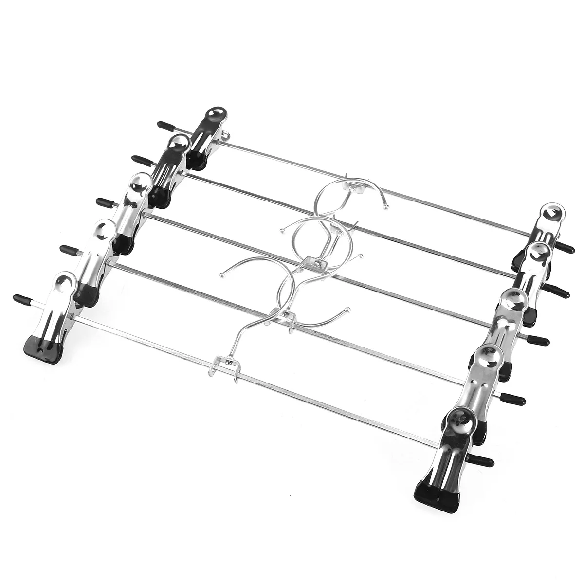 

20pcs Rust Proof Clamp Design Clothes Drying Hanger For Pants Drying Stainless Steel Clothes Hanger Home Use