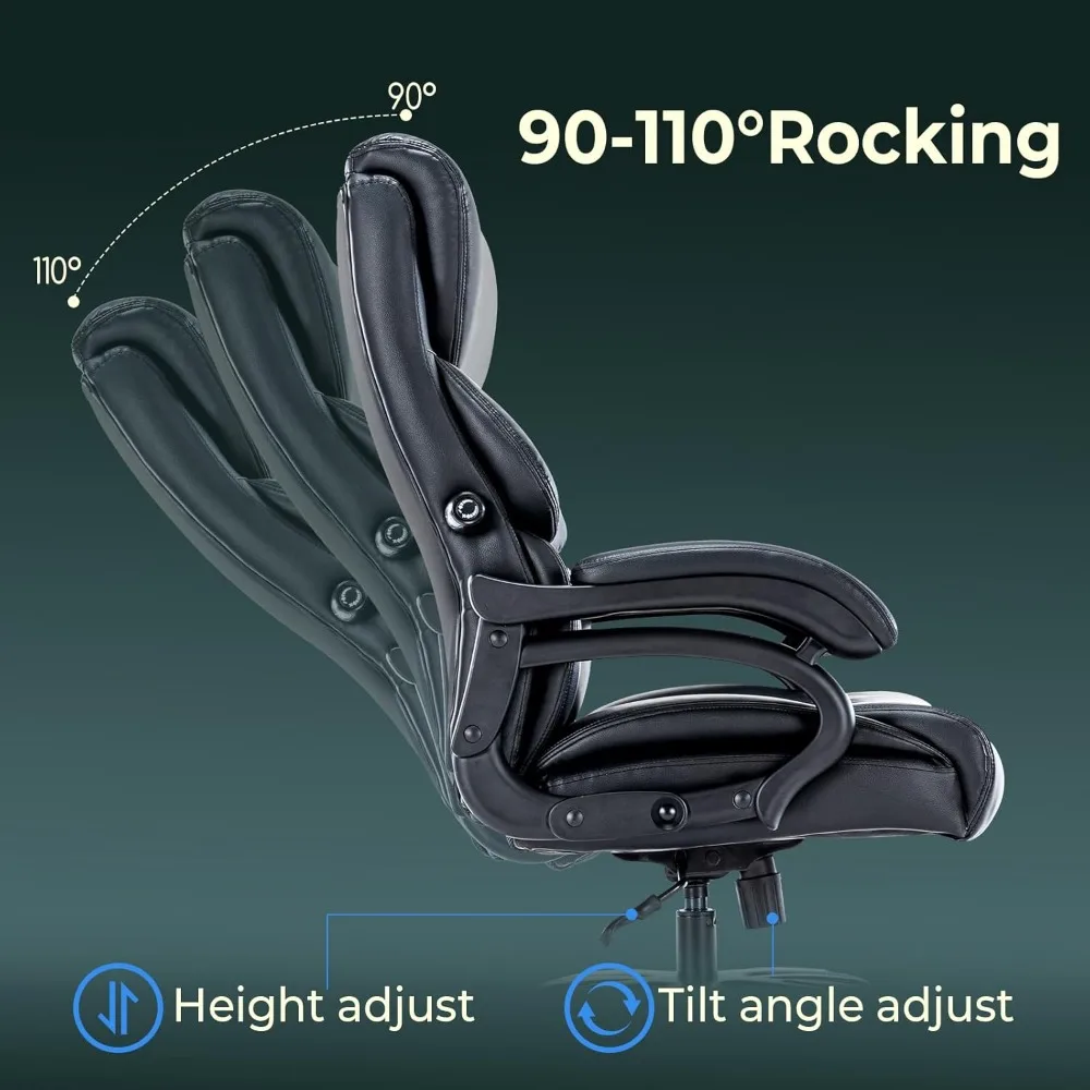 Прочный эргономичный настольный стул для больших пользователей: вместимость 500 фунтов, плюшевый комфорт.