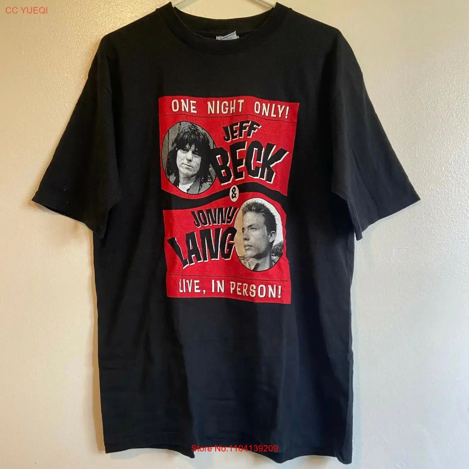 Vintage Jeff Beck Jonny Lang Shirt Adult Large 1999 Concert Tour Mens 90s Rare long sleeves