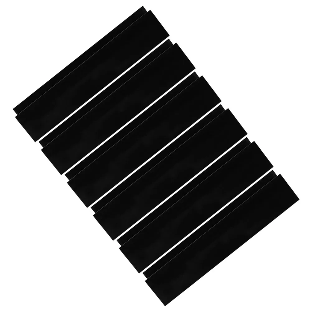 

6pcs Pet Dog Fence Black Plastic Railing Shaped Groove Door Reinforcement Baby Gates Safety Barriers Indoor Use