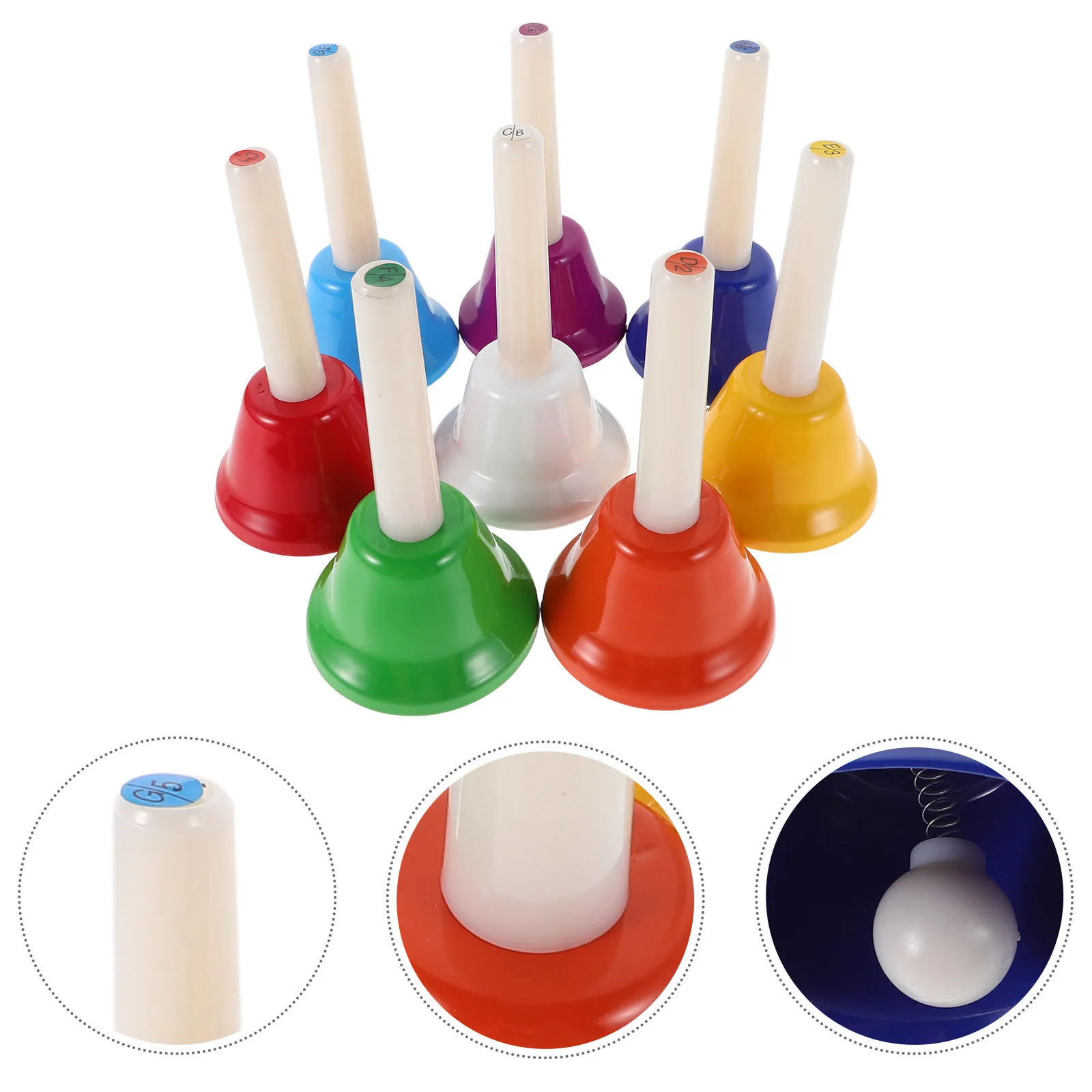 

16pcs Hand Bells 8 Note Resonator Bells For Music Education School Church Activities Percussion Instrument Educational