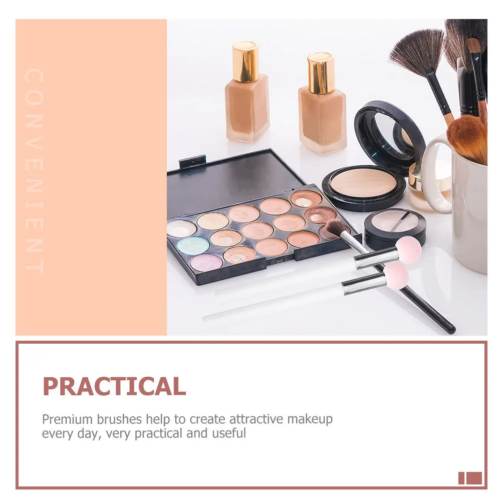 Minkissy الفطر الإسفنج ماكياج قضيب مع مقبض 6 قطعة عينيه خلاط أداة لينة الوجه الإسفنج للتغطية