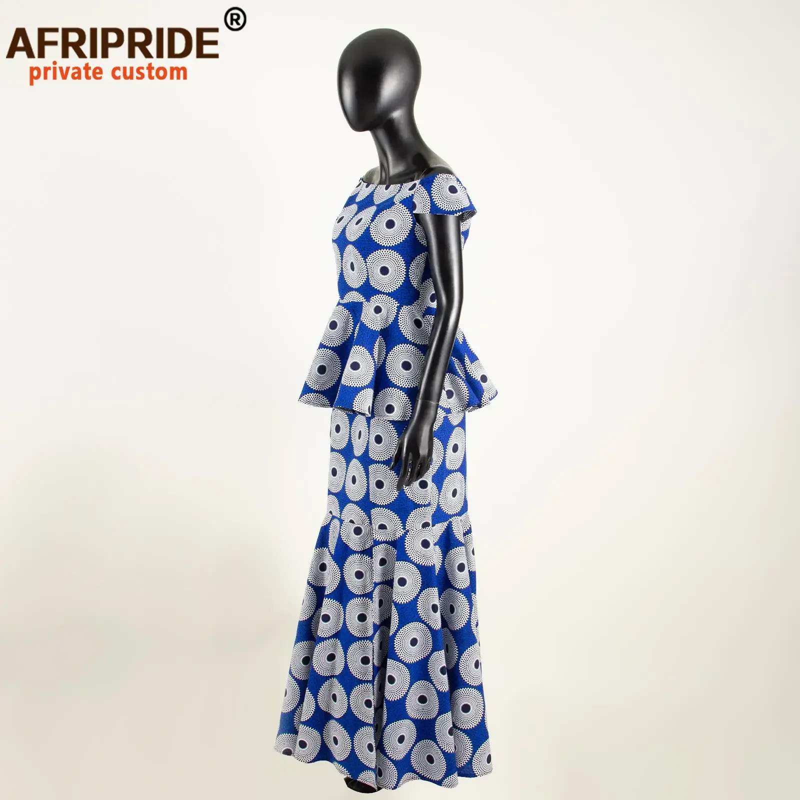 2026 African Clothes for Women Strapless Dashiki Tops and Print Skirt 2 Piece Set for Women Plus Size Outfits A1926001