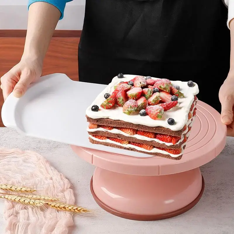 1 قطع 31 سنتيمتر كعكة كبيرة رافع ملعقة البلاستيك البيتزا رافع مربع مستدير كعكة نقل حامل صينية المعجنات أداة أدوات المائدة في الهواء الطلق #3