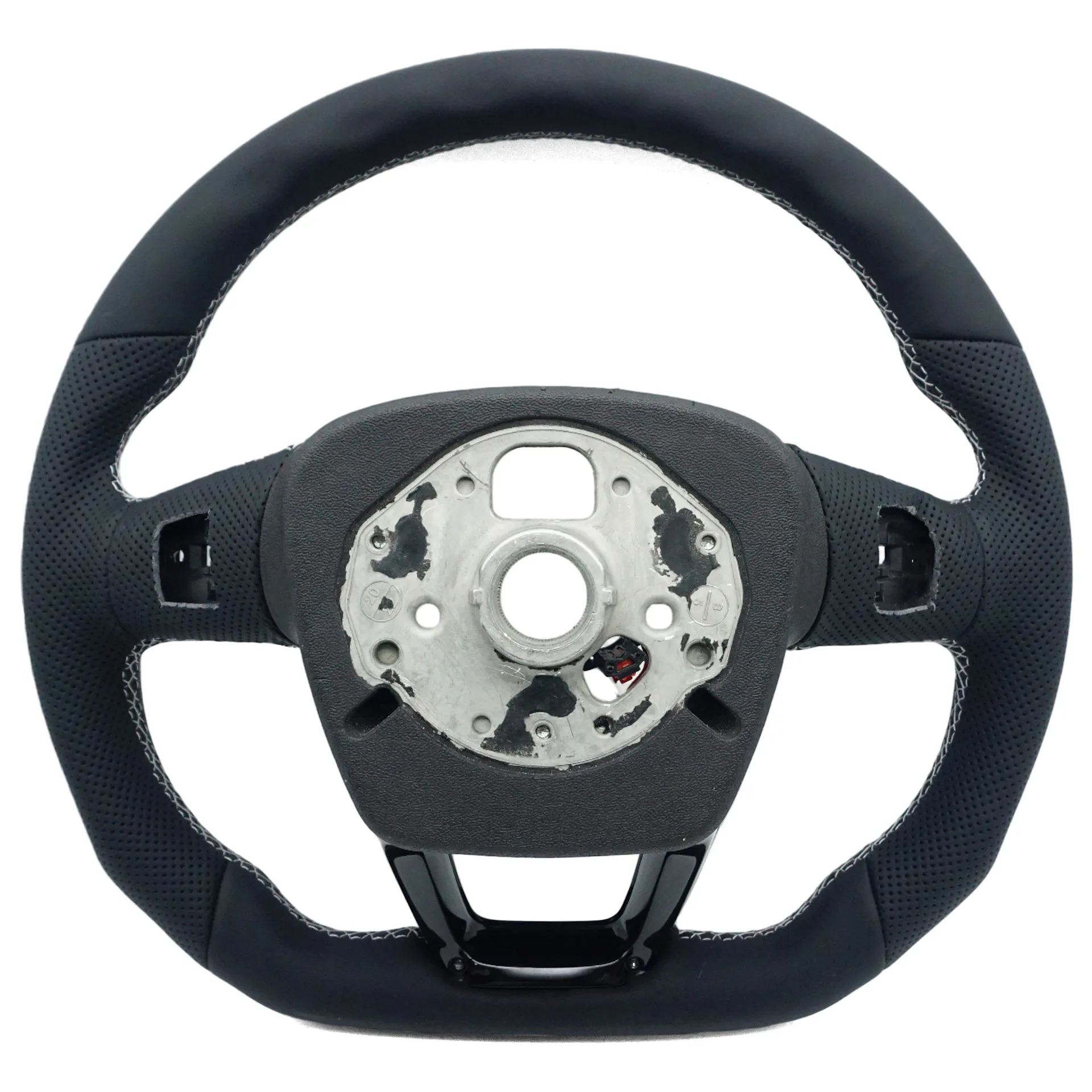 Suitable for Audi Q5L RS standard semi-drilled gray wire with heating and hands-off decoder, steering wheel modification bottom
