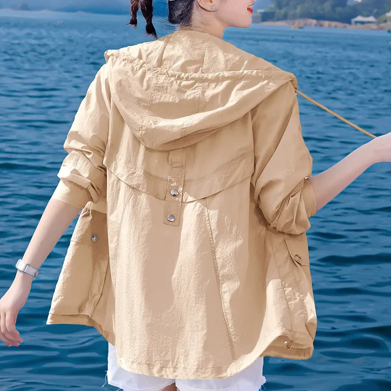 2025 New Women's Jackets Coats Windbreaker Sun Protection Zipper Thin Jacket Summer Women Sun-Protective Clothing