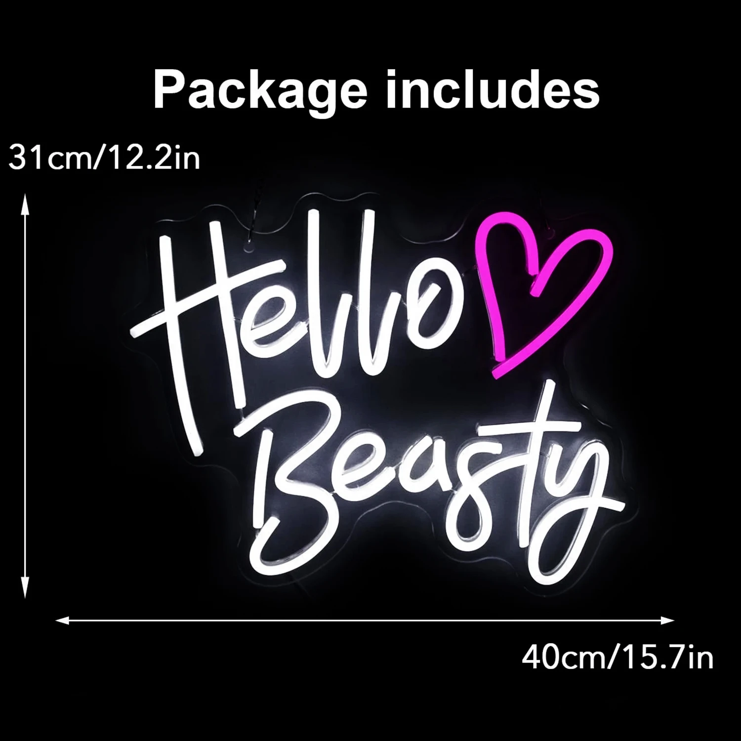 Hello Beauty Neon Sign Led Salon Neon Wedding Art Letters Sign Beauty Room Home Bar Girls Bedroom Office Birthday Party Decor