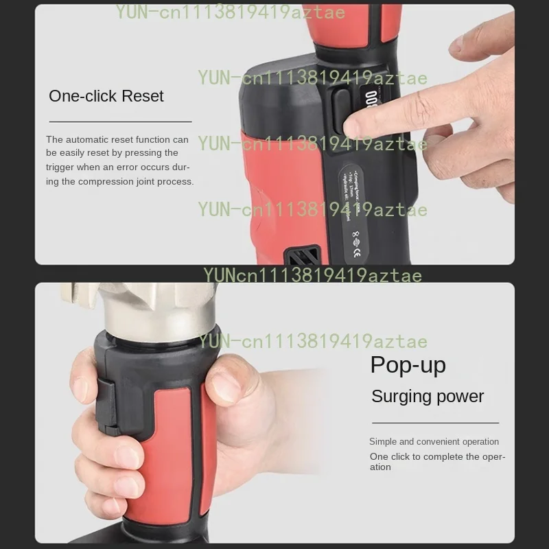 LS-300 Cordless Electric Hydraulic Crimping Pliers Portable Hand Tool for Copper & Aluminum Terminal Clamping