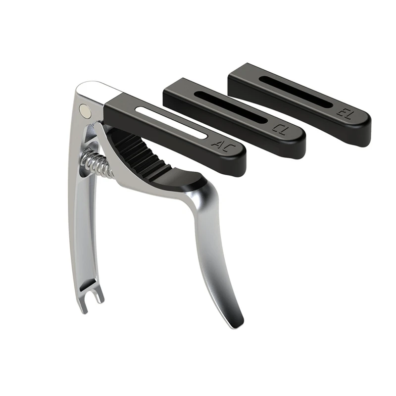 

Guitar Capo Is a Capo Ballad Guitar Ukulele Pullable String Nail Musical Instrument Accessories Parts,Silver