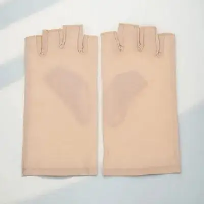 1 زوج أصابع مانيكير قفازات مكافحة الأشعة فوق البنفسجية هلام مجفف الأظافر قفازات حماية ارتداء مقاومة مريحة لاستخدام مسمار الفن