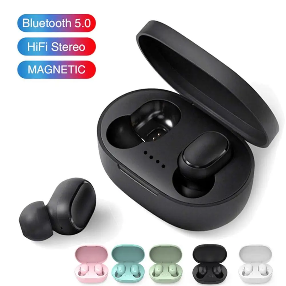 New TWS Wireless Hifi Earphone Bluetooth 5.0 Dual Stereo Noise Reduction Bass Touch Control Long Standby Headset for Smartphones