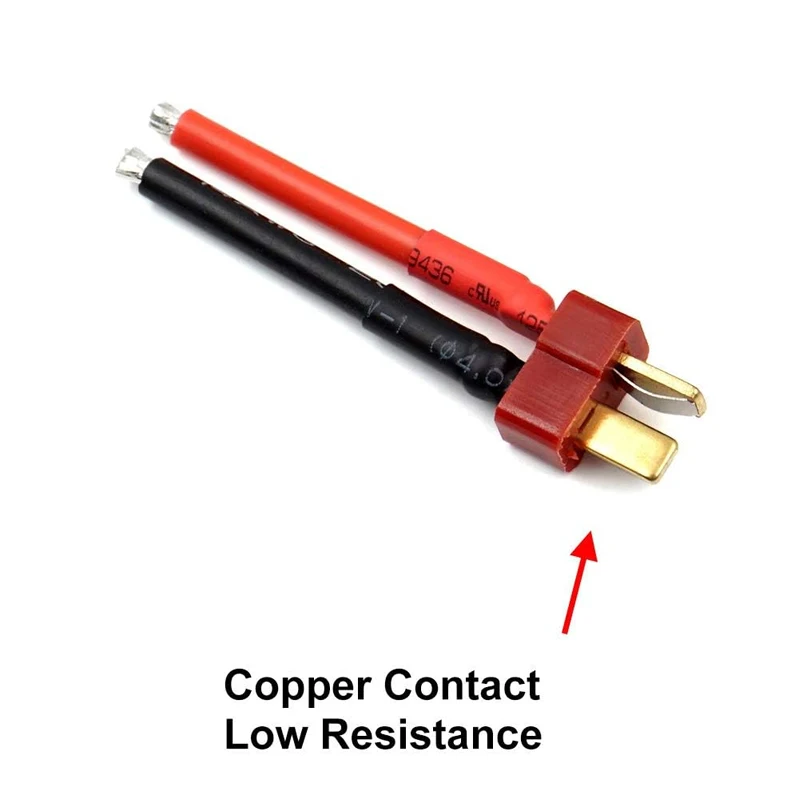 T Plug Connector -Female and Male Connectors with 14AWG Silicone Wire Cable RC Lipo Battery Pipe for RC Car Drone 40mm