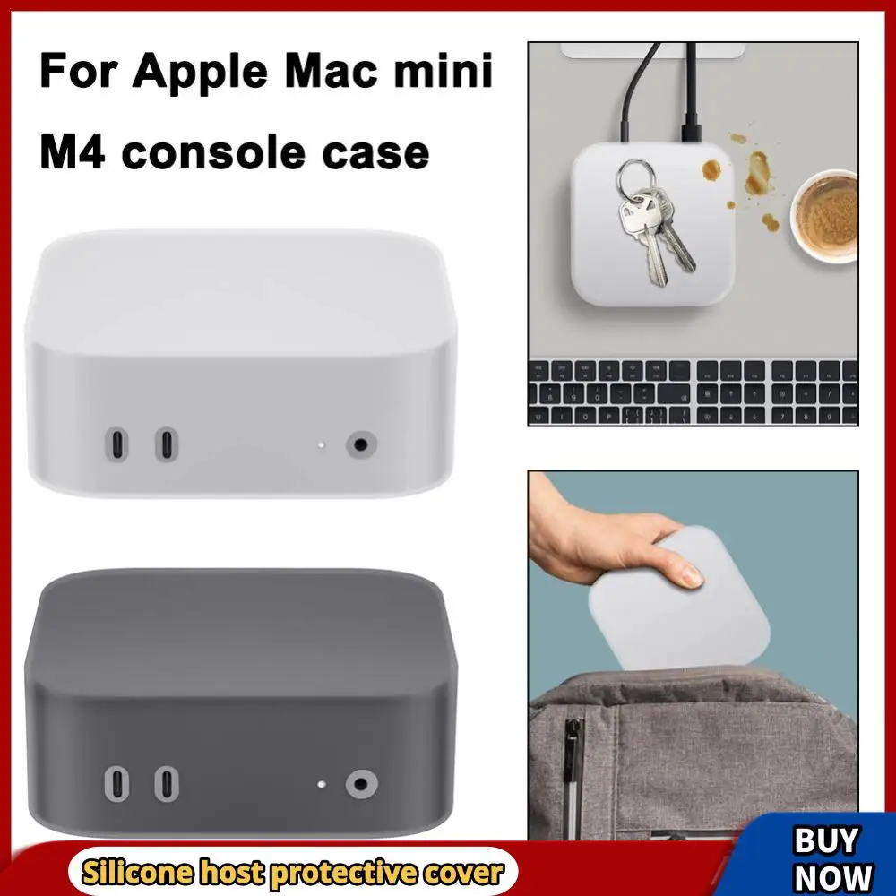 

Для Apple Mac Mini M4 Host 20224, силиконовый защитный чехол с полной крышкой, защита от падения и пыли, защитный чехол для Mac Mini M4