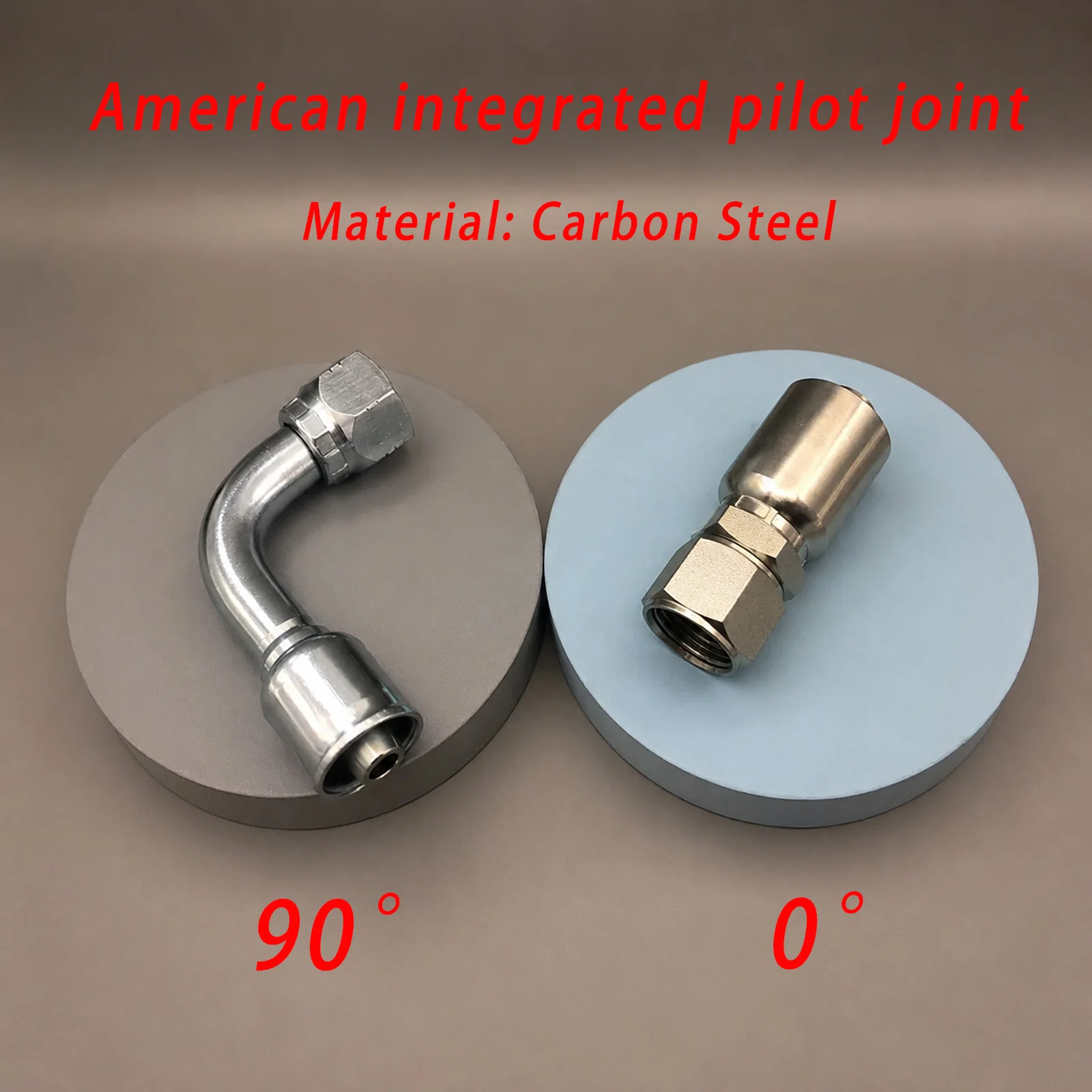 0°/90° Hydraulic Hose Fitting NPT 7/16 9/16 High Pressure Crimping Joint Pilot Integrated Elbow Straight Connector Pipe 6-10mm