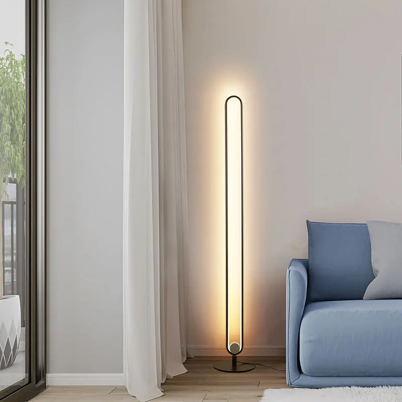 

Minimalist Vertical Led Floor Lamp For Bedroom Bedside Living Room Floor Lamps Iron Art Luxury Atmosphere Decor Light Fixture