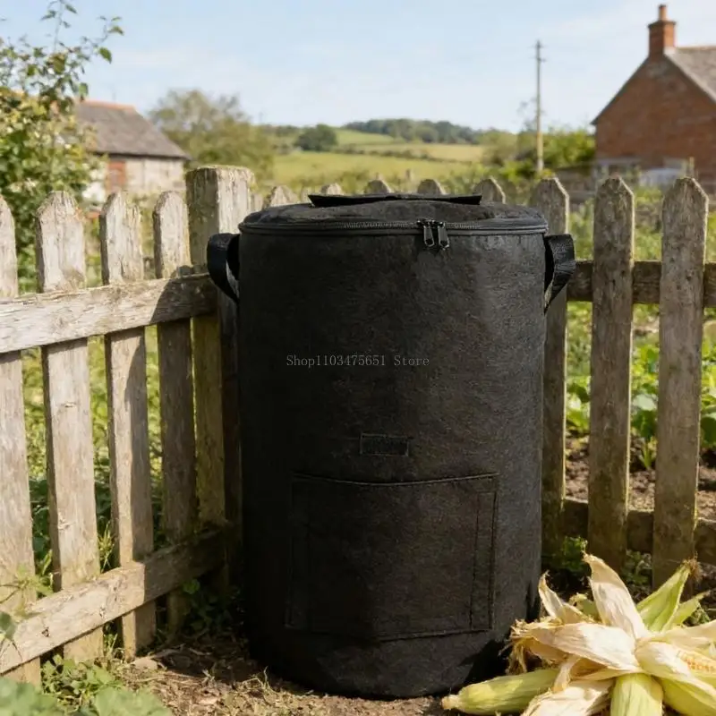  Spacious Outdoor Compost Bag Featuring double Access And Bottom Panels
