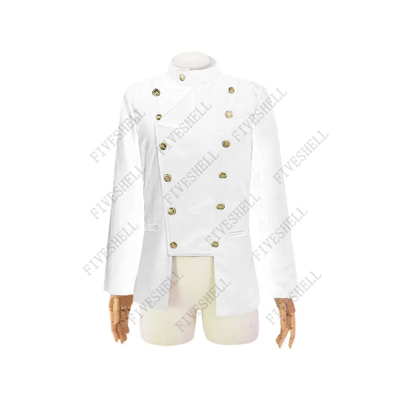 Red Double Breasted Court Prince Uniform Men Vintage Steampunk Medieval Thin Jacket Formal Tailcoat Gothic Halloween Tuxedo Coat