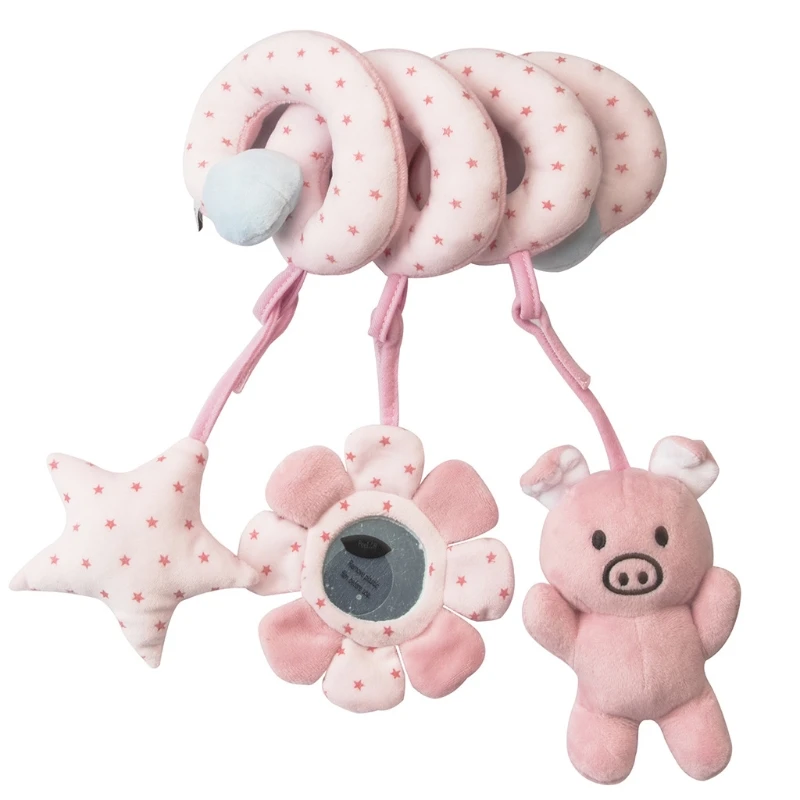 Crib Hanging Toy Plush for Doll Animal Rattle Teether Baby Favor Funny Gi