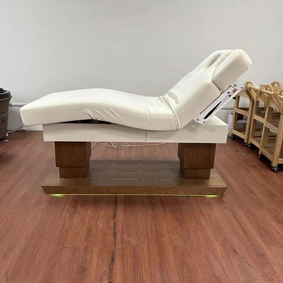 Electric Massage Bed With Metal Frame And Synthetic Leather For Professional Salon And Spa Treatment