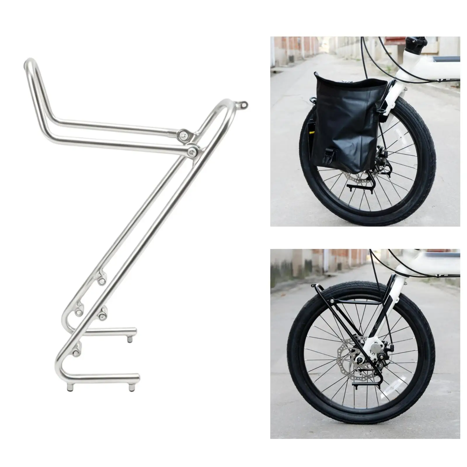 

Bicycle Low Ride Front Pannier for 20 inch 24 inch Easy to Install Practical Accessory