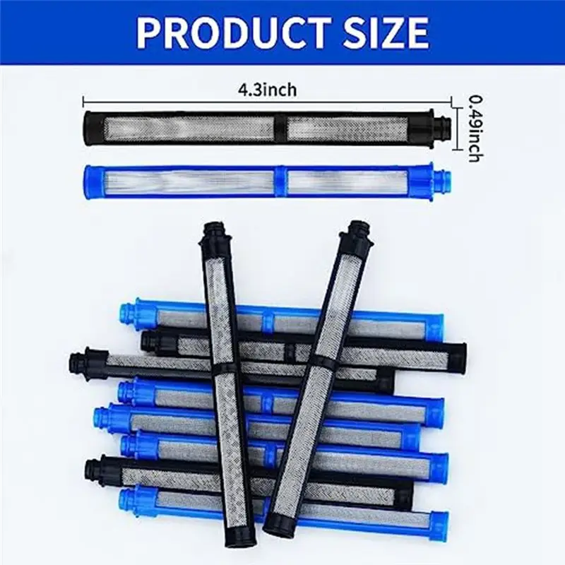 A75K Airless SprayGun Filters-287033 5-Pcs 100 Mesh Latex and 287032 5-Pcs 60 Mesh Latex for Most Pressure Airless SprayGun