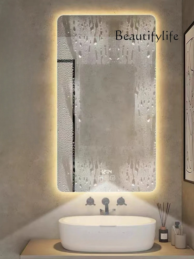 Bathroom mirror wall punching bluetooth touch home bathroom mirror bathroom makeup mirror