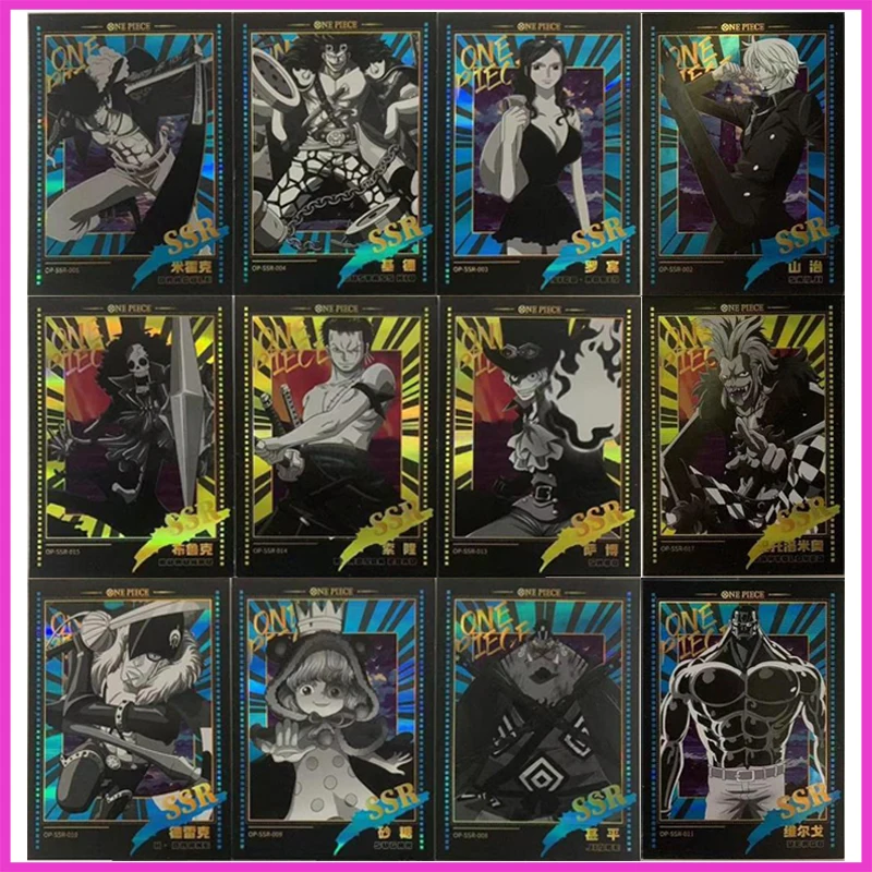 

Anime ONE PIECE Rare SSR Reflections Flash Cards Mihawk Kid Robin Sanji Vergo Toys for boys Collectible Cards Birthday Gifts