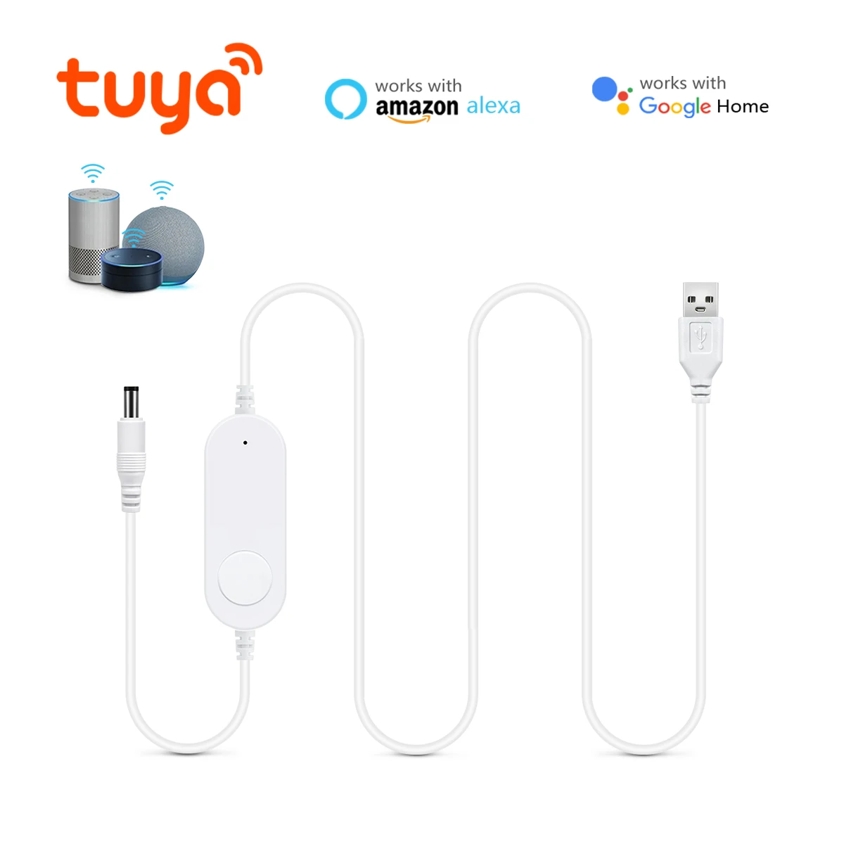 Tuya Wifi Controller Dimmer DC 5V USB LED Strip Light Controller Brightness Adjustment Switch Work with Alexa Google Assitant