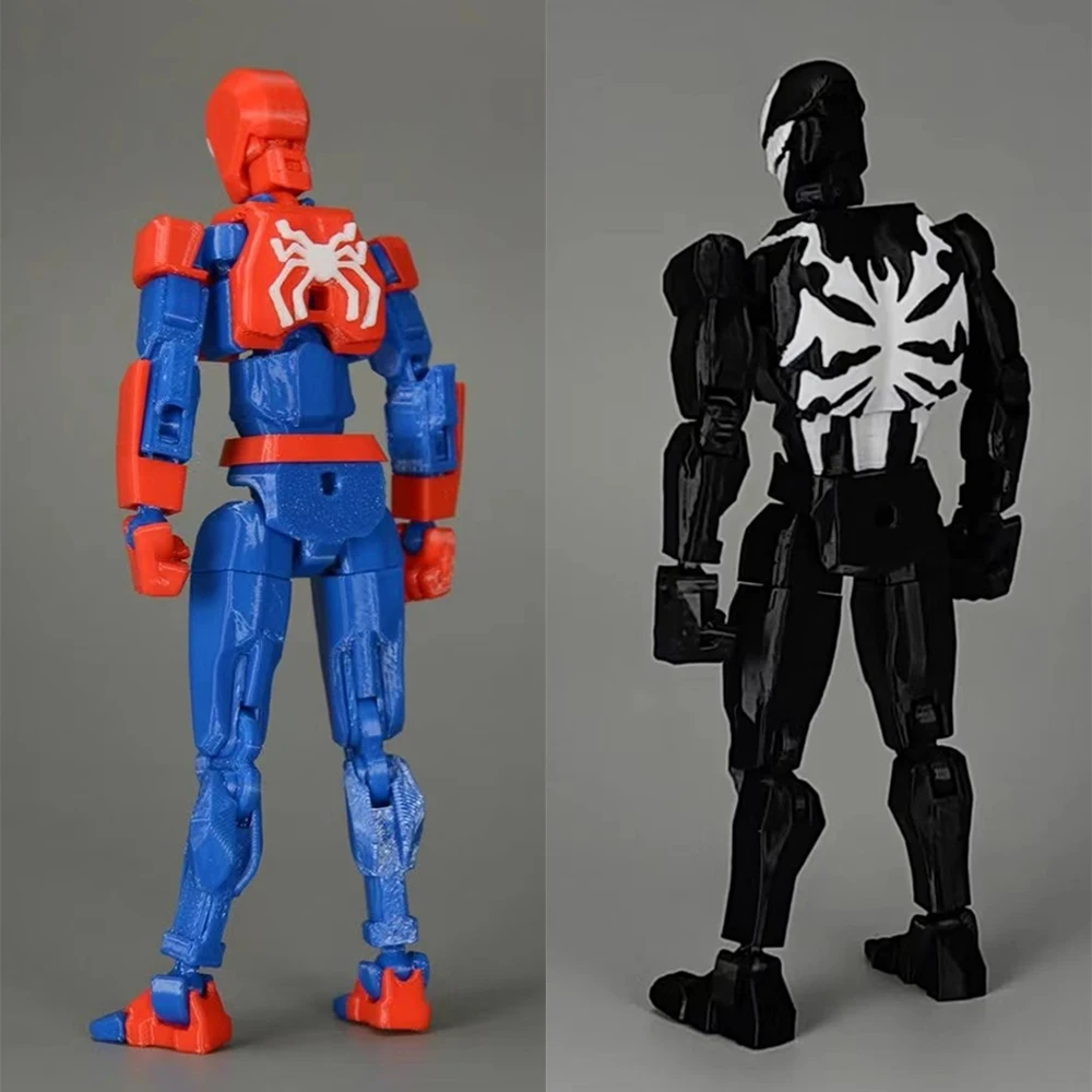 3D Printed Spiderman Venom Marvel Legends Superheros Toys Action Figures Anime Multi-Jointed Shapeshift Mannequin Model Gifts